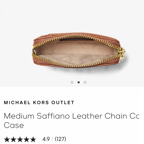 Medium Soffiano Leather Chain Card Case - Picture 7 of 8